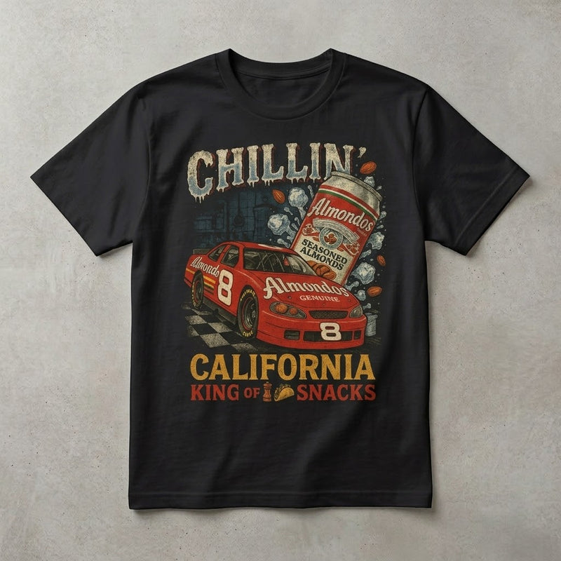 Almondos NASCAR Chillin' California King of Snacks Tee
