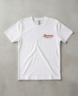 Almondos Classic Taco Shop Tee - front view with small chest logo